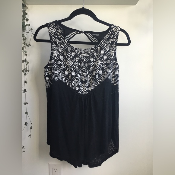 Beautiful Crochet Boho Tank Top. Lucky Brand, Size Small. - Picture 1 of 4